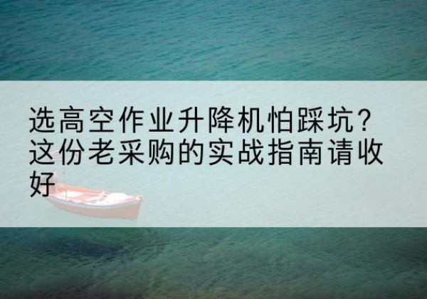 澄江高空作业升降机厂家推荐-选高空作业升降机怕踩坑？这份老采购的实战指南请收好